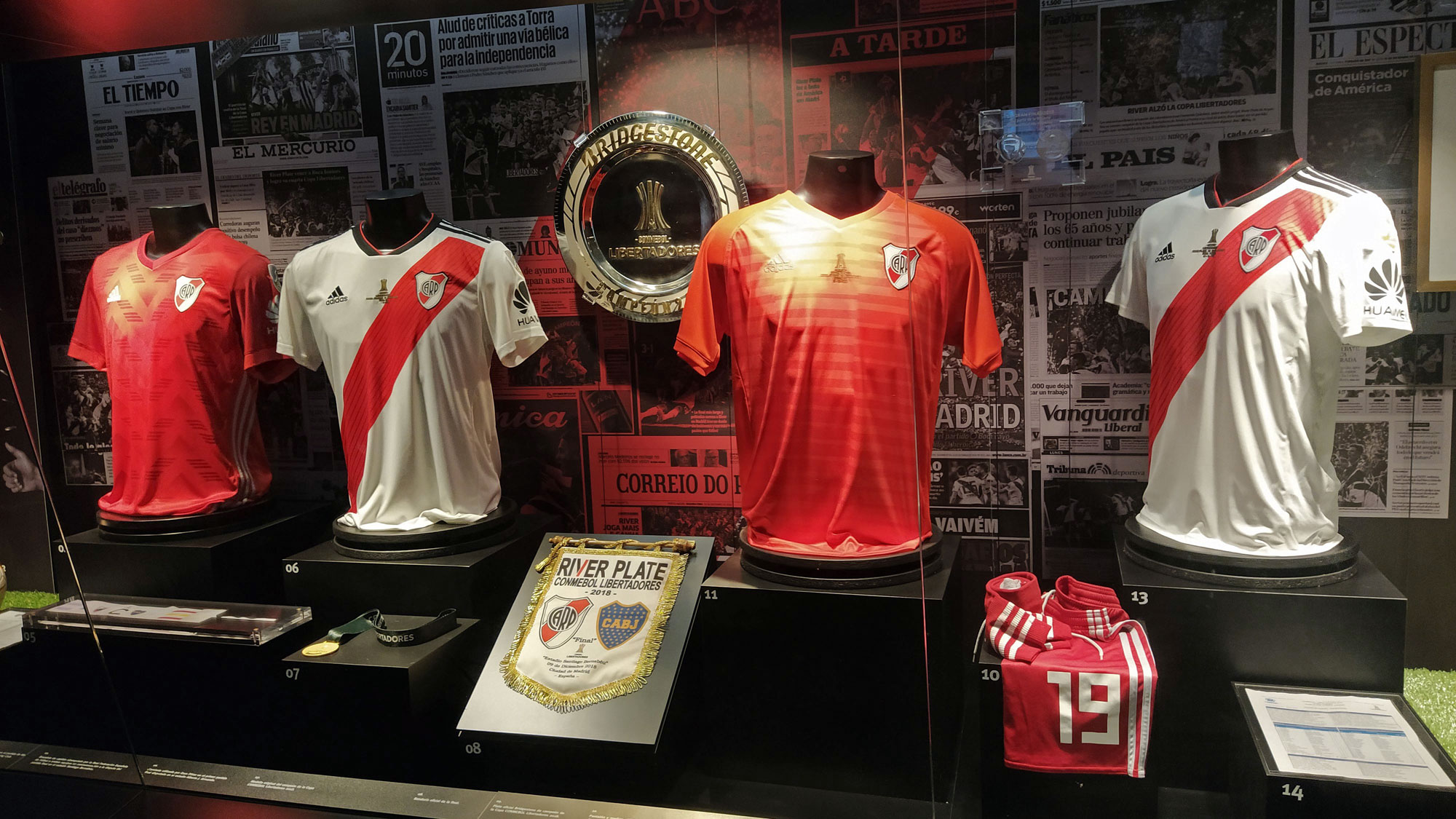 Camisas no Museu do River Plate