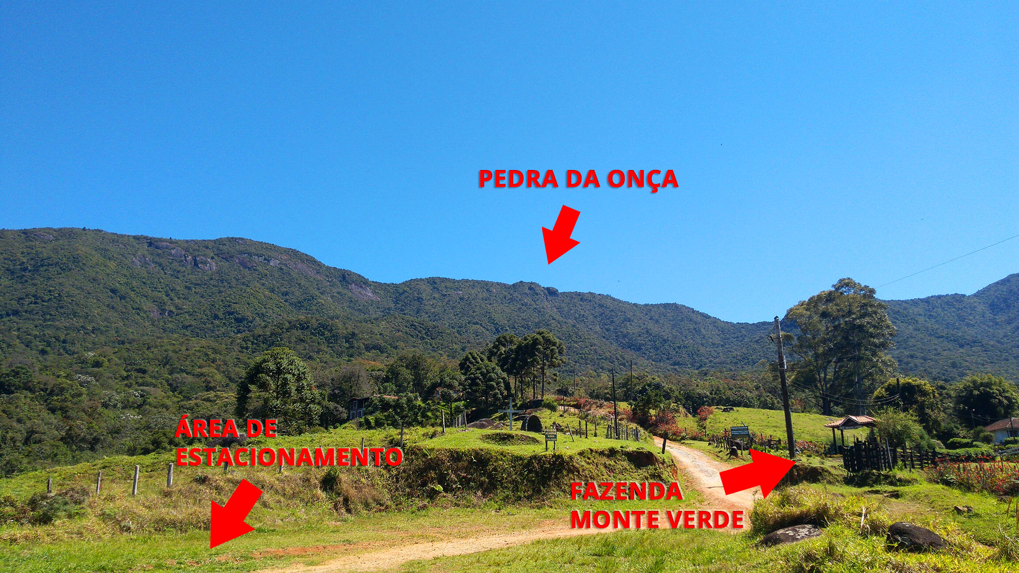Início da Trilha da Pedra da Onça