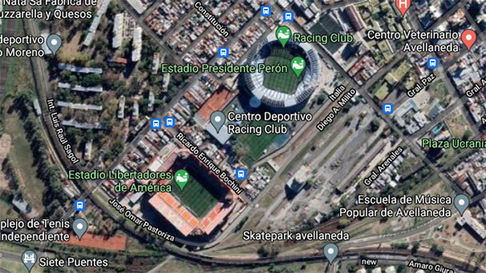 Estádios do Independiente e Racing, em Avellaneda
