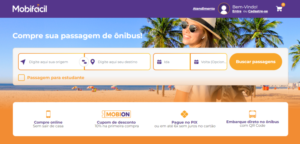 Mobifácil, plataforma de venda online de passagens de ônibus