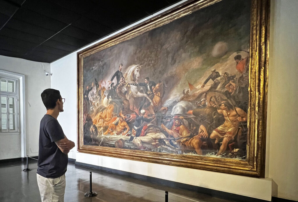Pintura "Batalha de Campo Grande”,  no Museu Imperial de Petrópolis