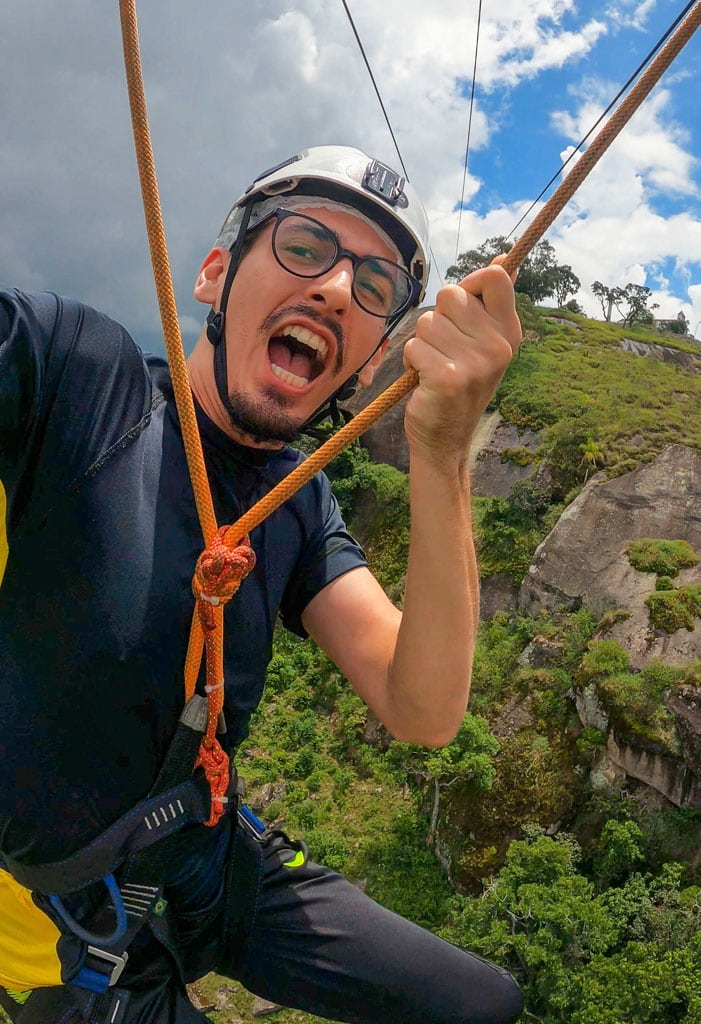 Experiência na Mega Tirolesa de Pedra Bela